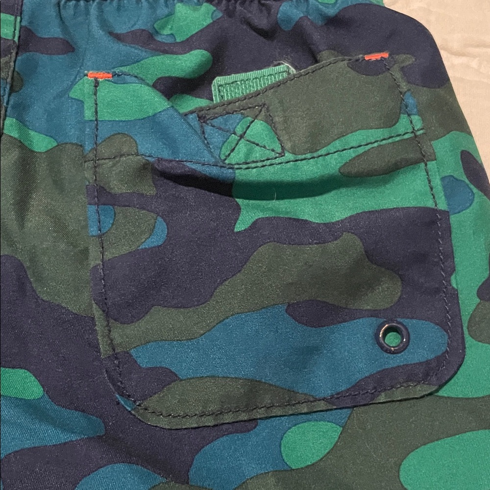 Gap Kids Camouflage Swim Shorts with Orange Drawstring - Picture 6 of 7